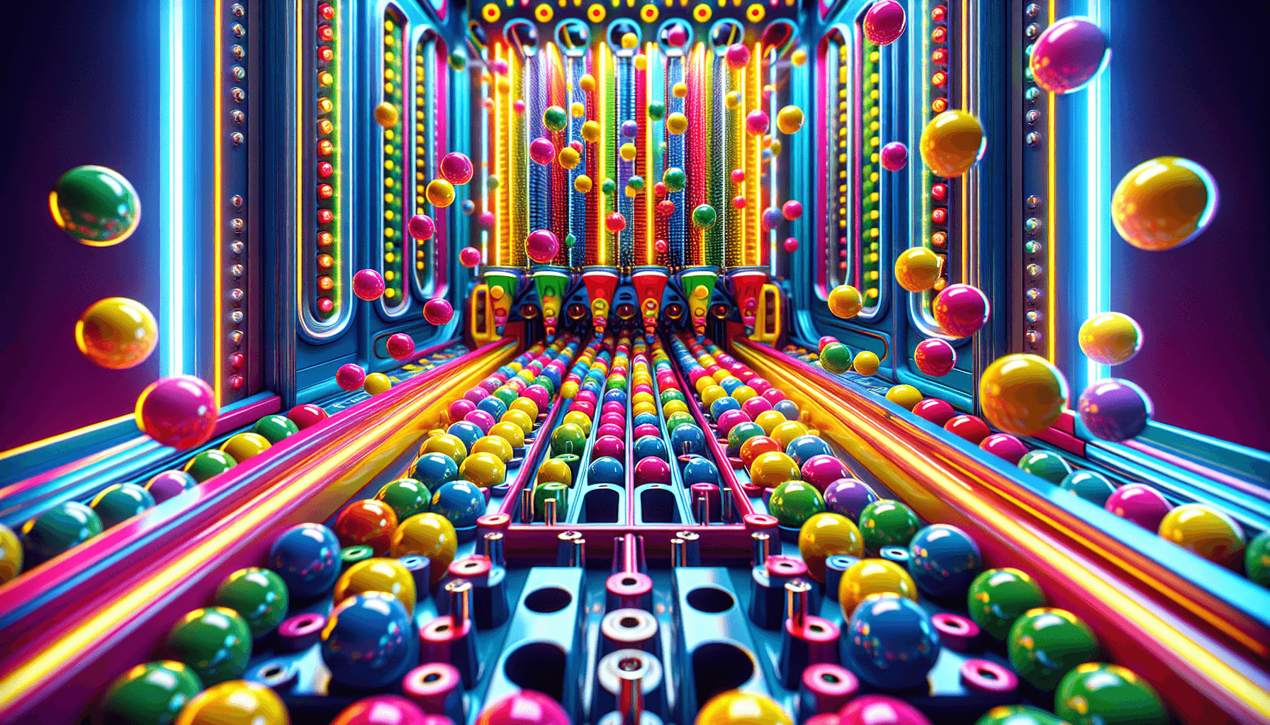 Vibrant plinko game board